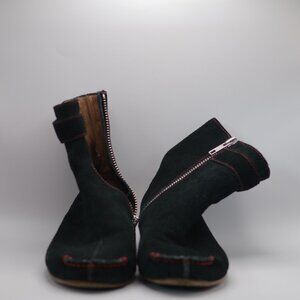 Womens Donald J Pliner Black Suede Ankle Boots Size 6.5